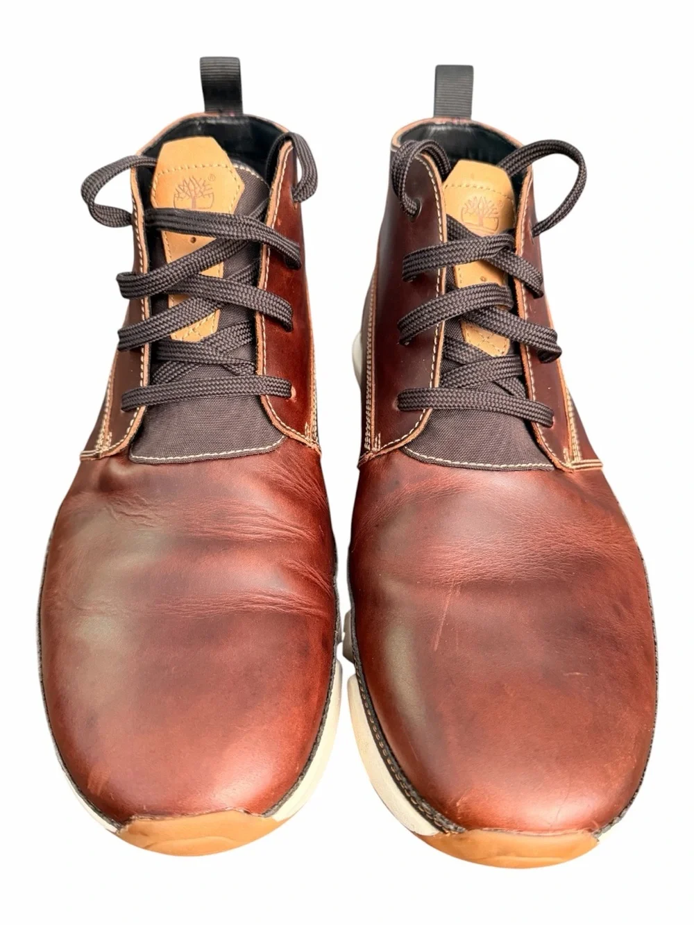 Timberland SensorFlex Brown Leather Chukka Boots Men’s Size 12 EU 46